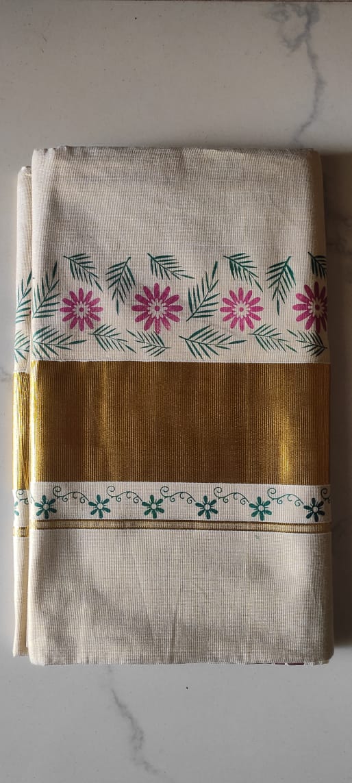 Kerala Traditional Kasavu Saree