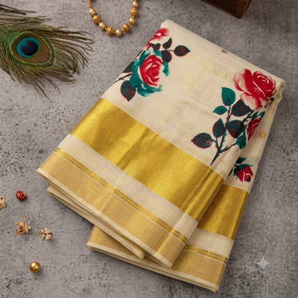 Kerala Traditional Kasavu Saree