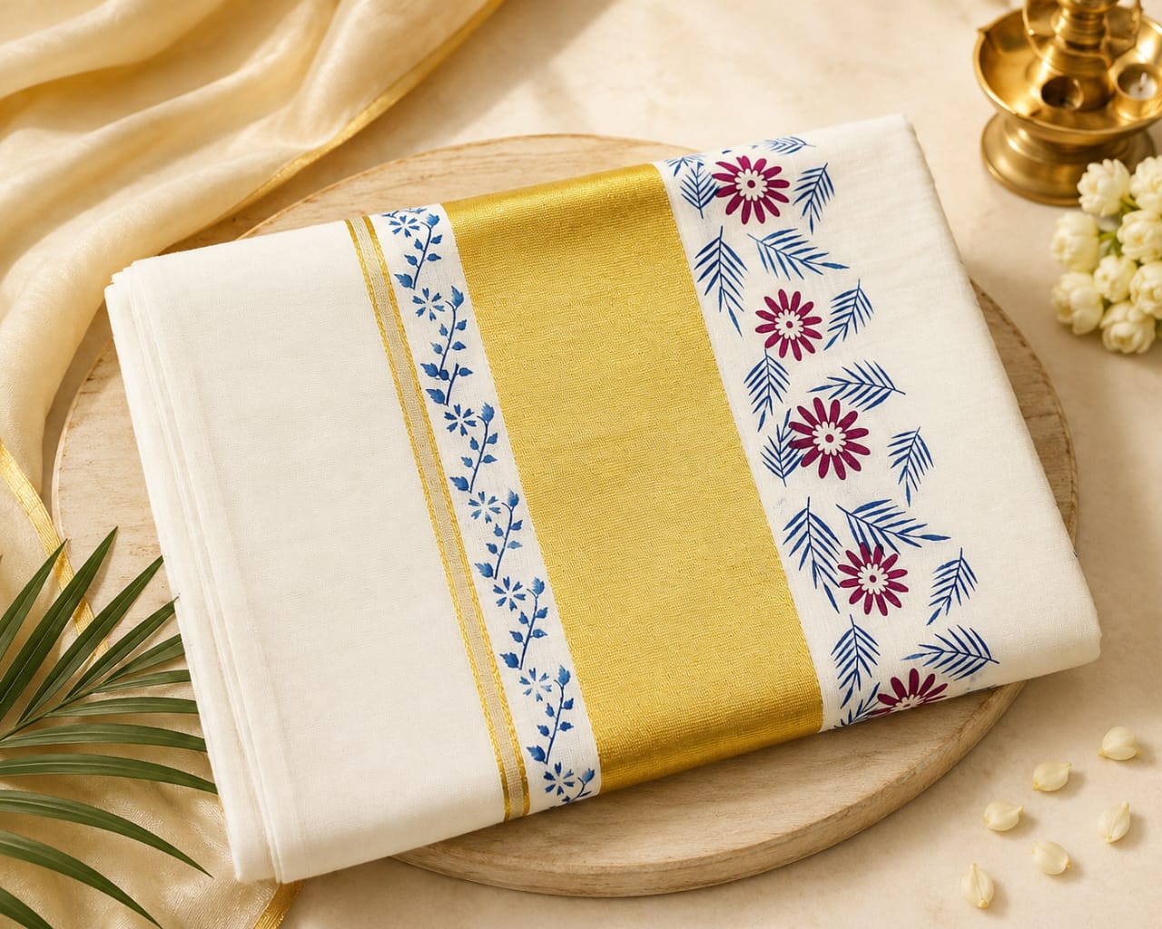 Kerala Traditional Kasavu Saree
